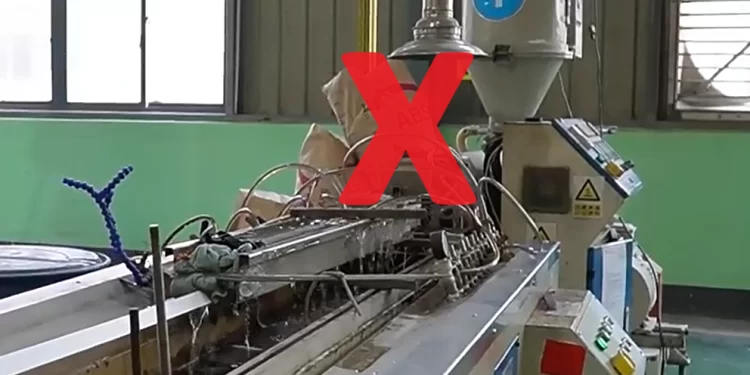 erros extrusora de plástico