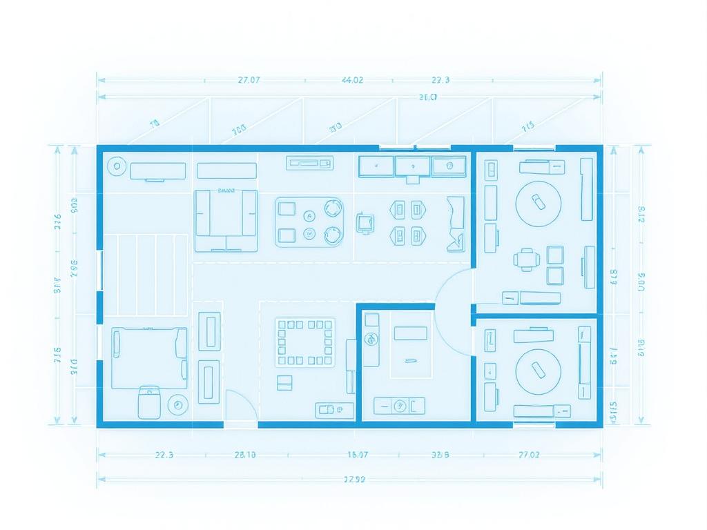 Planta baixa de uma fábrica de bolos mostrando a distribuição ideal dos espaços de produção, estoque e área administrativa Planta baixa de uma fábrica de bolos mostrando a distribuição ideal dos espaços de produção, estoque e área administrativa