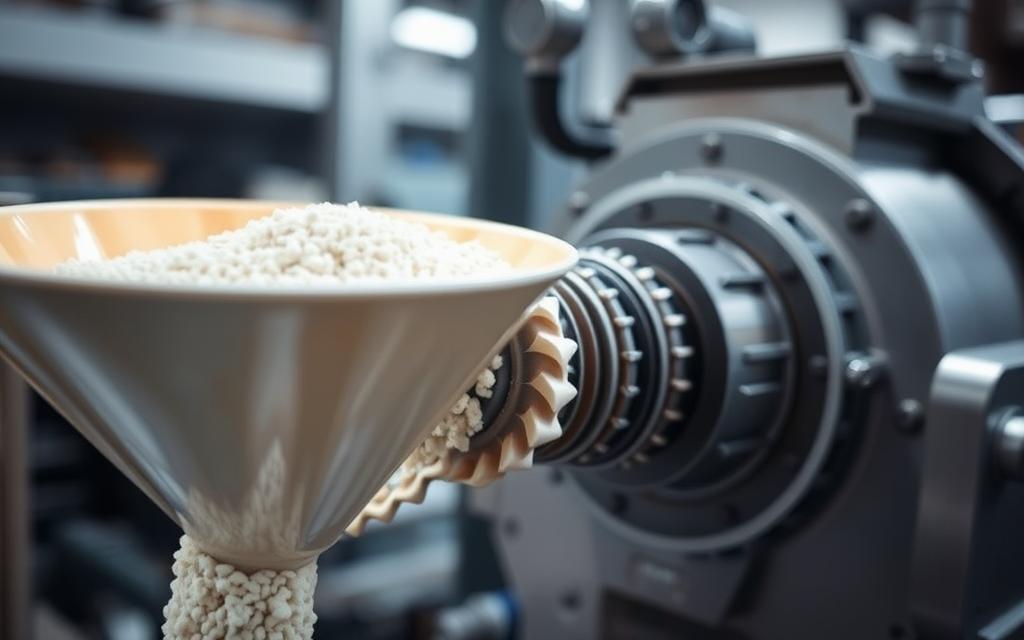 alimentação extrusora