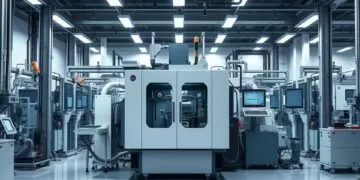 celula de producao com injetora