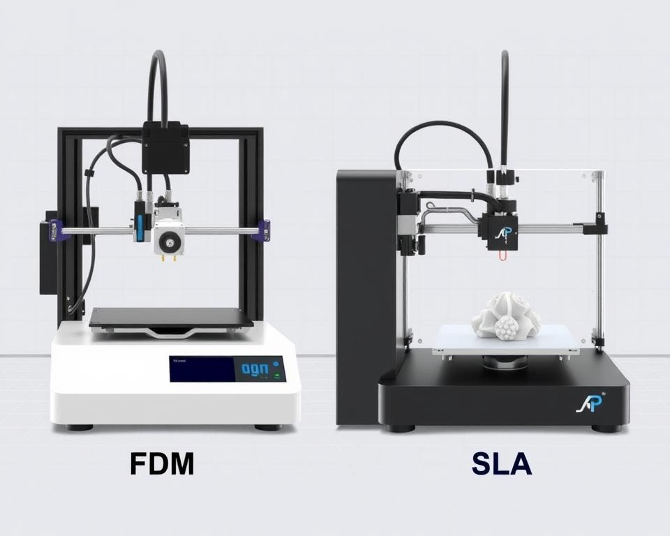 comparação fdm vs sla