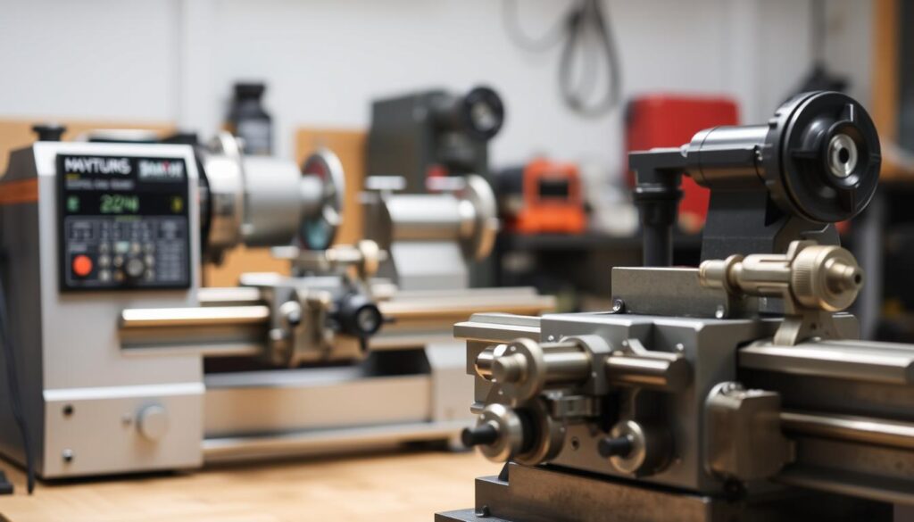 diferenças entre tornos mecânicos profissionais e para hobby