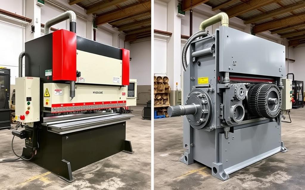 dobradeira hidráulica vs mecânica