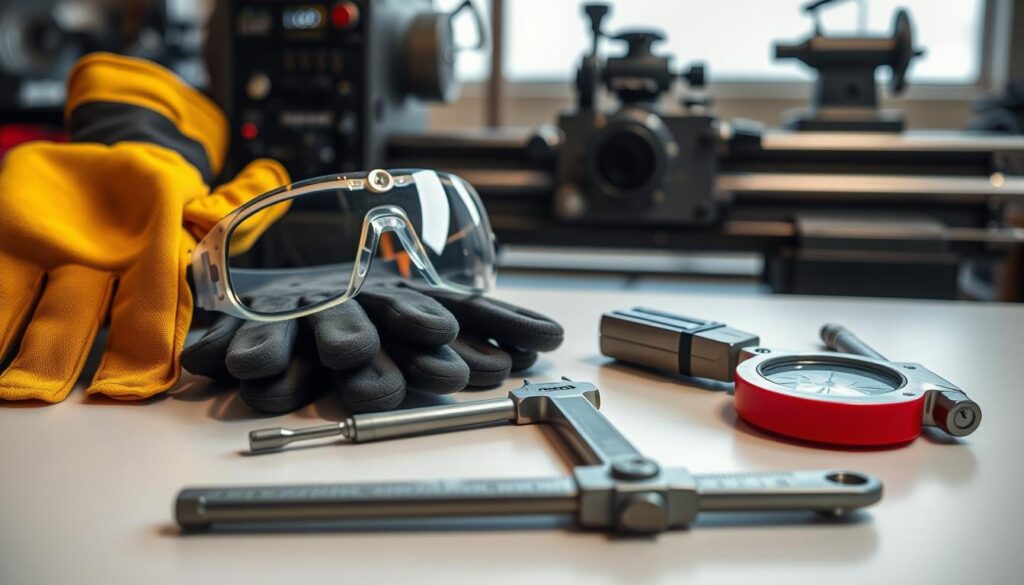 equipamentos de proteção individual para manutenção de tornos