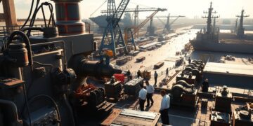 fresadora indústria naval