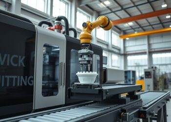 injetora com robô integrável