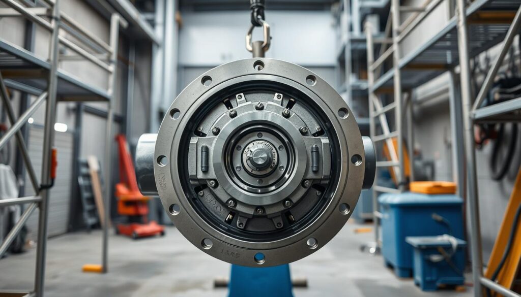 instalação de moto redutor com flange