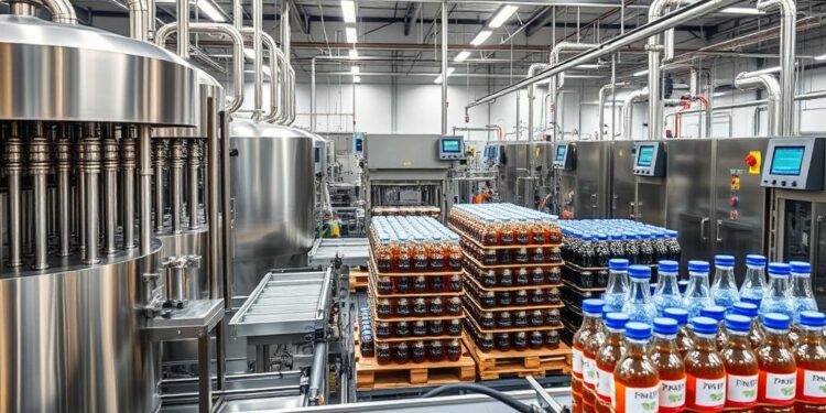 linha de envase de bebidas