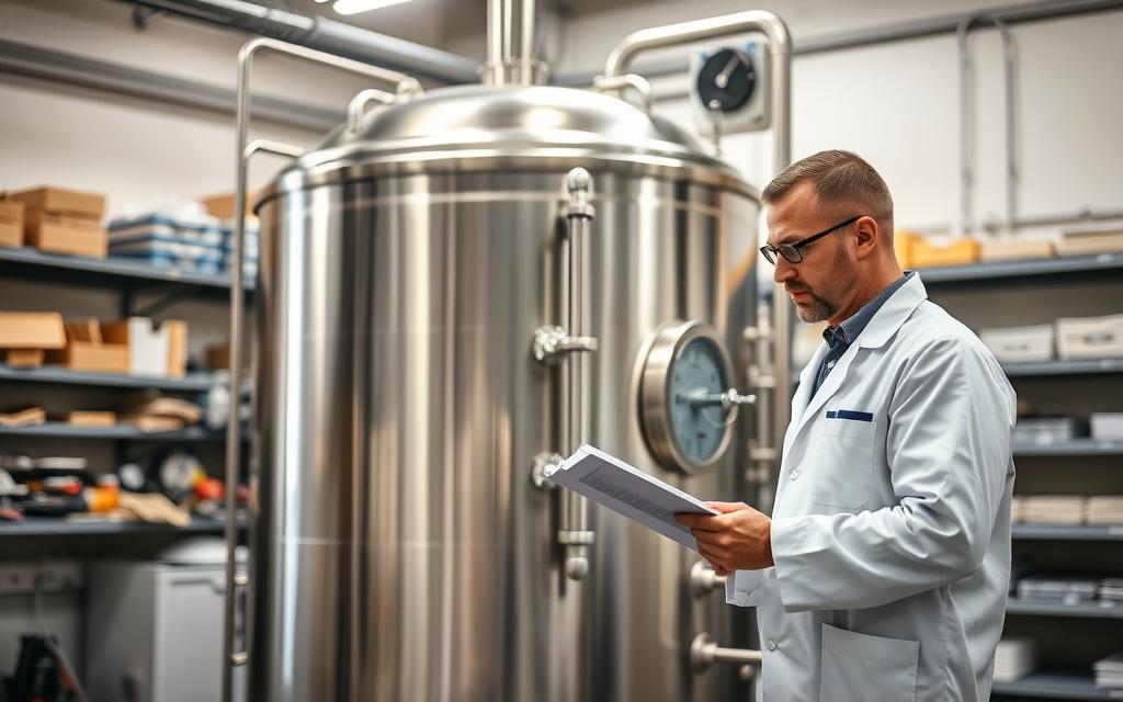 manutenção do pasteurizador