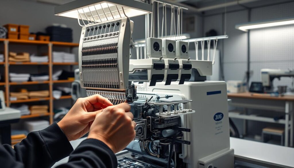 manutenção máquina de bordar industrial