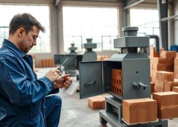 manutenção máquina de tijolo ecológico