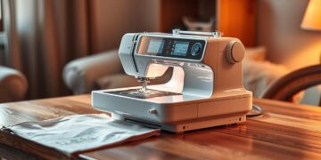 máquina de bordar portátil