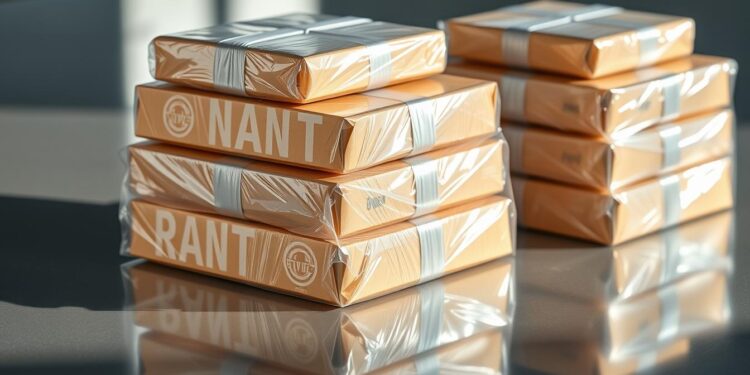 máquina de embalar filme stretch