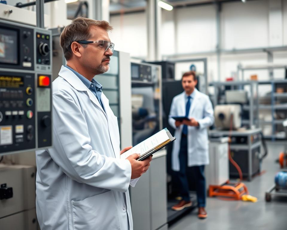 procedimento de teste de produtividade injetora