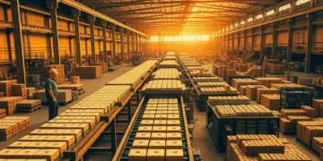 producao com maquina de tijolo