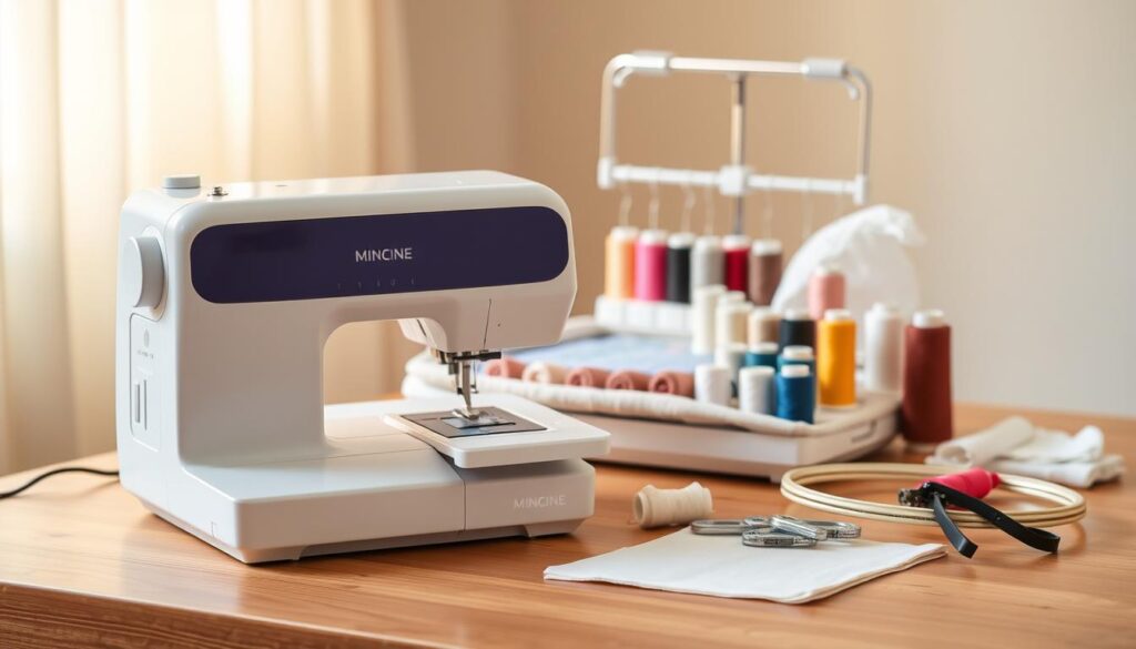 recursos de máquina de bordar portátil