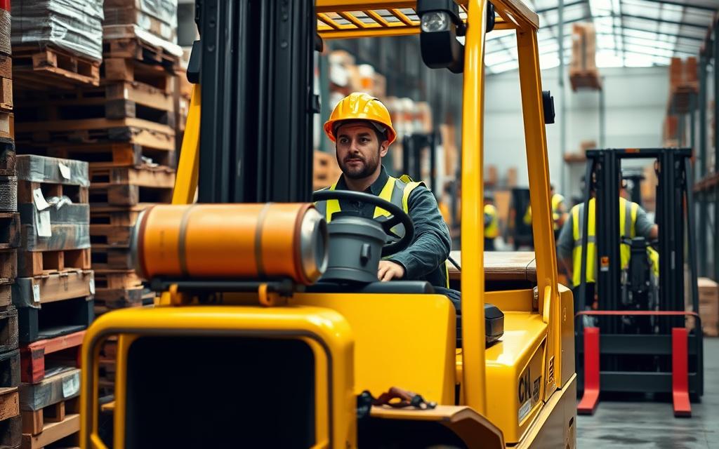 segurança na operação de empilhadeiras