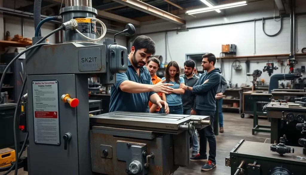 segurança no uso de fresadoras