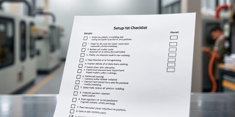 setup injetora de plástico