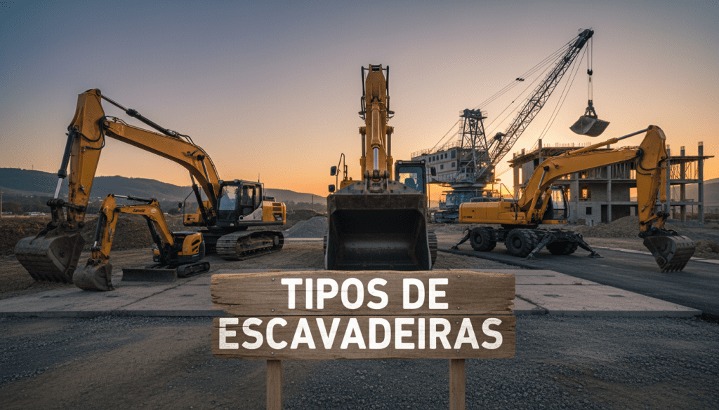 Tipos de escavadeiras Tipos de escavadeiras