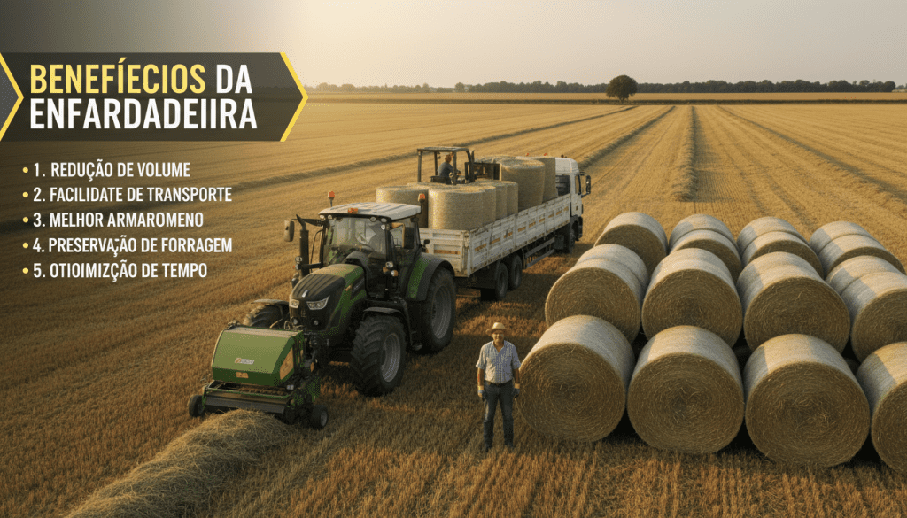 benefícios da enfardadeira