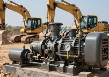 bomba hidráulica em máquinas pesadas
