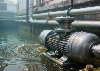 bomba submersa em saneamento
