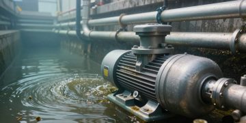 bomba submersa em saneamento