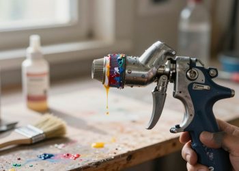 causas de entupimento na pistola de pintura