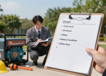 checklist antes de usar gerador de energia