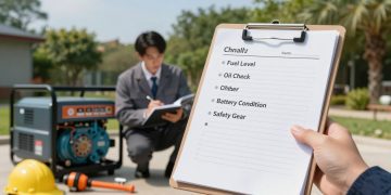 checklist antes de usar gerador de energia