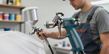 como funciona uma pistola de pintura elétrica
