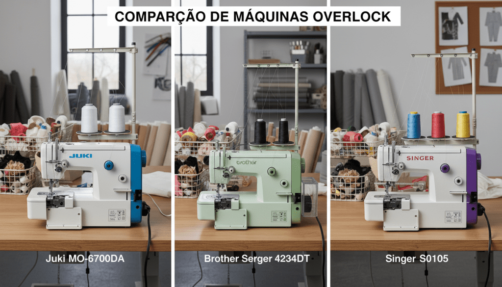 comparação de máquinas overlock