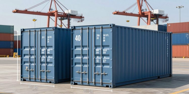 dimensões de container