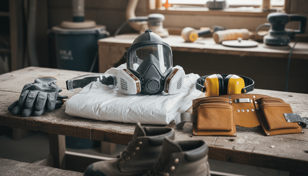 equipamentos de proteção individual para lixar com segurança