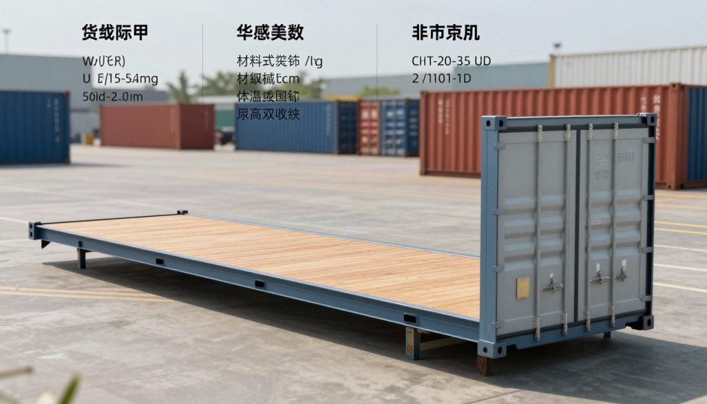 especificações do container flat rack