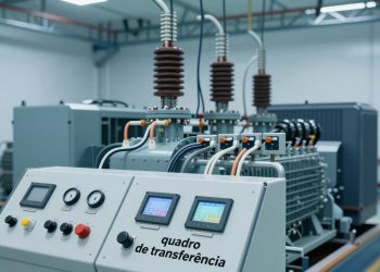 gerador de energia e quadro de transferência