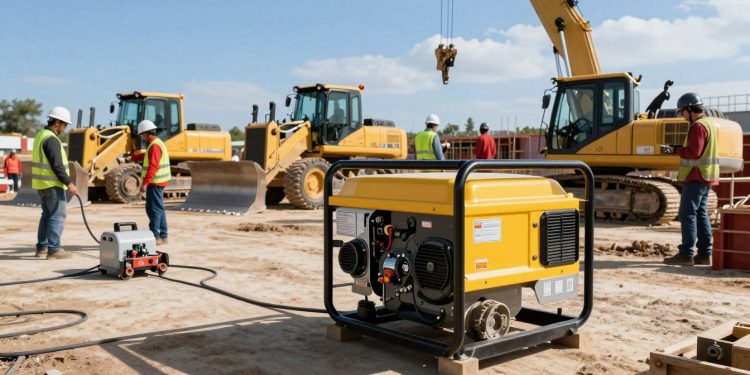 gerador de energia em obras