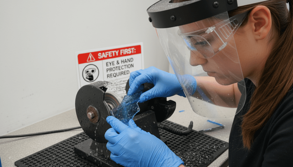 glass grinder safety