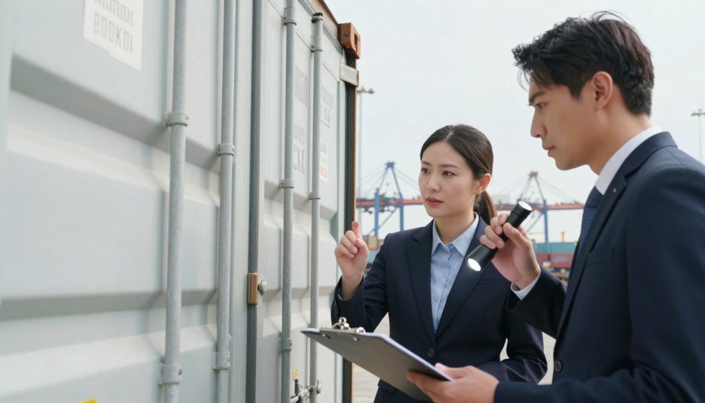 inspeção de container de carga