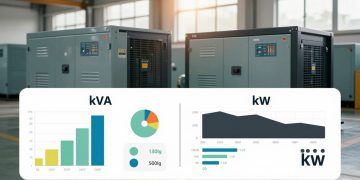 kva e kw em geradores