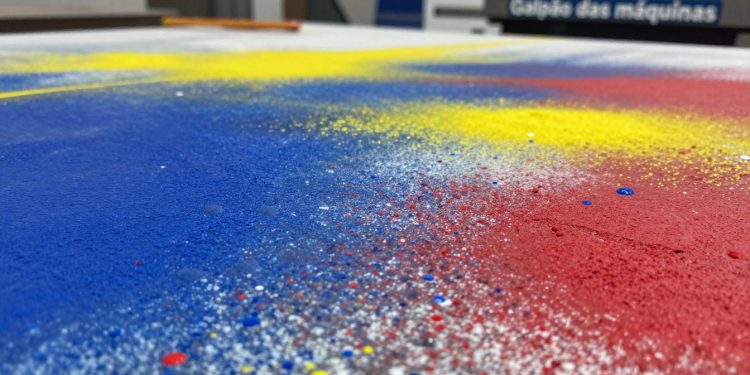 manchas na pintura por pulverização