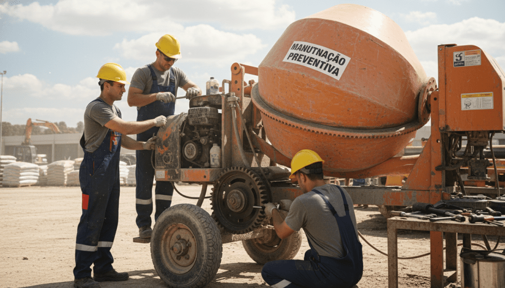 manutenção preventiva betoneira