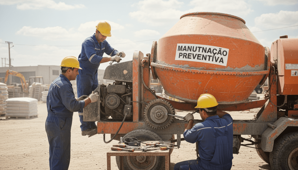 manutenção preventiva betoneira