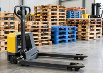 paleteira elétrica e pallets