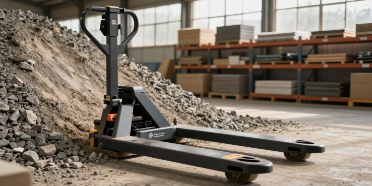 paleteira manual em áreas inclinadas