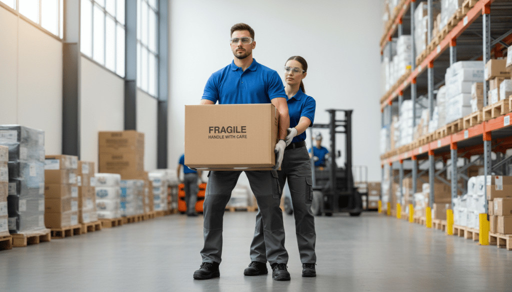 postura ergonômica durante o transporte