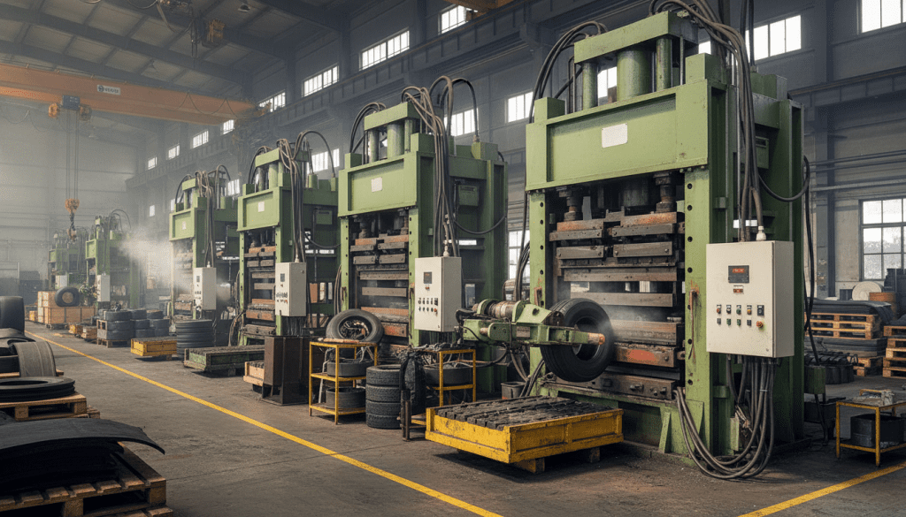 prensas vulcanizadoras aplicações industriais