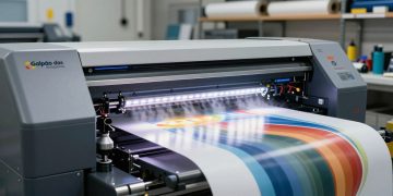 secagem da tinta na plotter