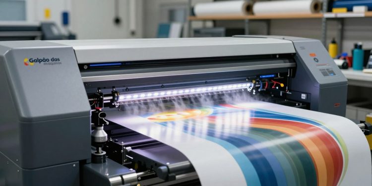 secagem da tinta na plotter